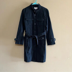 Rossetti Navy blue Trench coat Size UK 14 (US M) pockets tie front cotton
